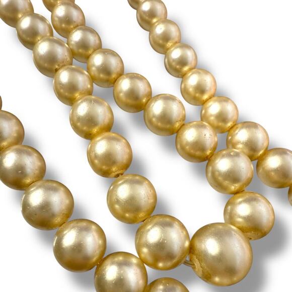 Vintage Richelieu Double Chain Pearl Necklace 14 inch - Picture 2 of 6